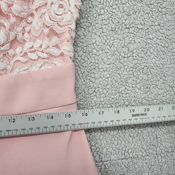 Connected Apparel Dress Womens 10 Double Layer Lace Dress Sleeveless Rear Zip - Picture 5 of 12